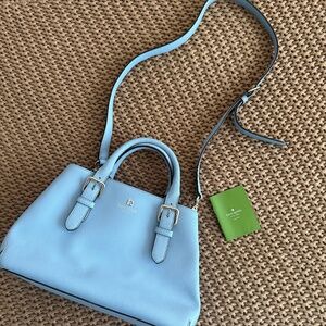 Light Blue Kate Spade Purse with Removable Crossbody Strap 🦋